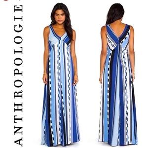 ELLA MOSS SURFER STRIPE MAXI DRESS IN OCEAN SOLD AT ANTHROPOLOGIE BLUE